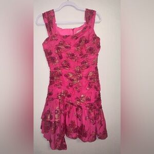 Shoshanna Dress, pink, gold, size 8